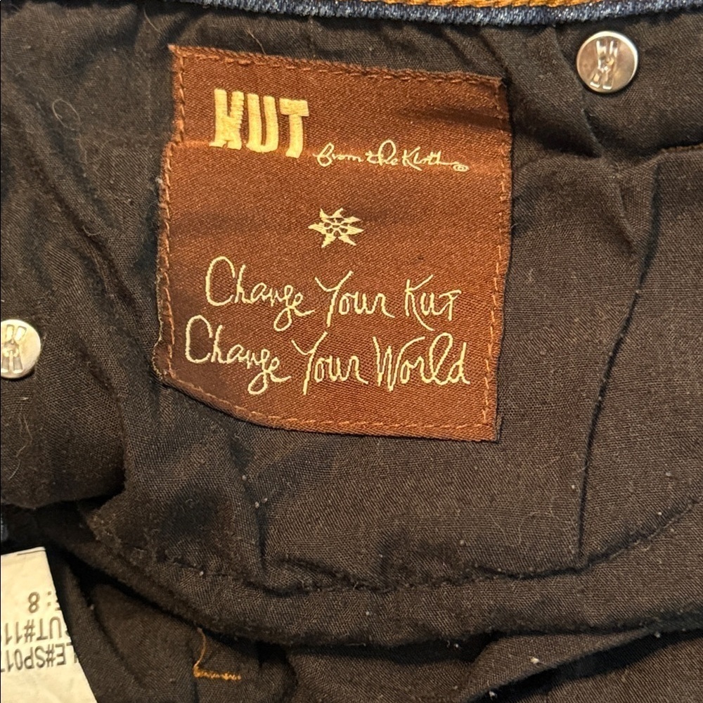 Kut From The Kloth Catherine Boyfriend Distressed Mid-rise Blue Jeans Size 8 - Picture 8 of 10